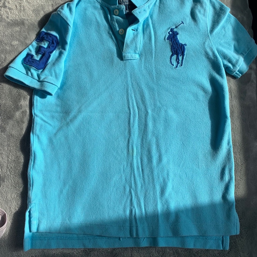 Boys Polo/Ralph Lauren collar shirt- turquoise
